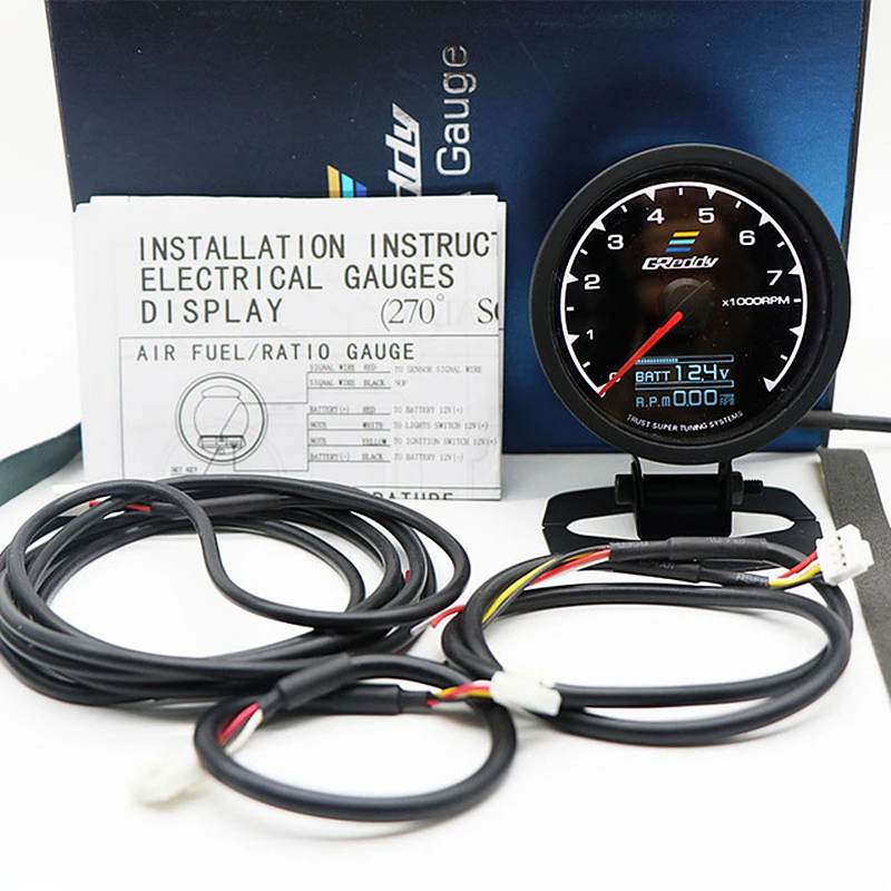 Спидометр GReddi Multi D/A lcd цифровой дисплей Тахометр автомобильный измерительный прибор 2,5 дюймов 62 мм 7 цветов в 1