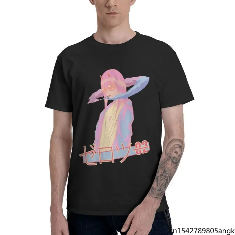 

Male Zero Two Darling In The Franxx Anime Manga Harajuku T-Shirt Graphic Short Sleeve Homme Clothing