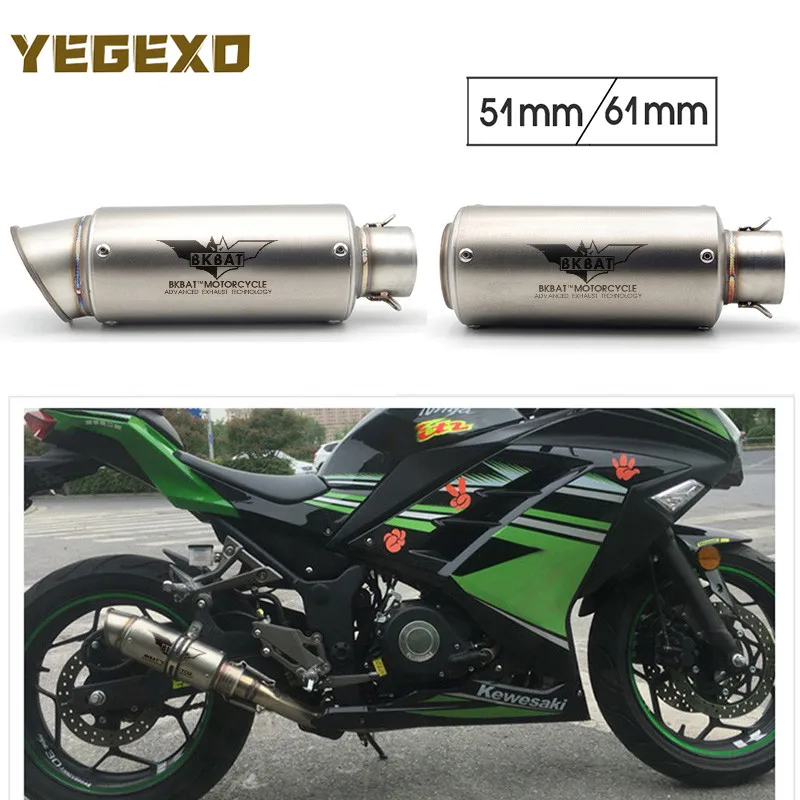 Motorcycle Exhaust Escape 51MM 61MM Stainless Steel For yamaha mt 07 aerox 50 fz6 majesty 250 xvs 950 xvs 650 r1 2004 xt660