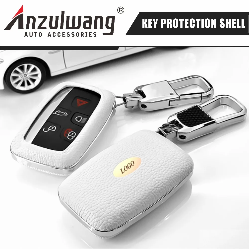 ANZULWANG 2017 новые кожаные чехлы для ключей Land Rover дальномер Aurora Freelander 2 found 4 Jaguar пульт