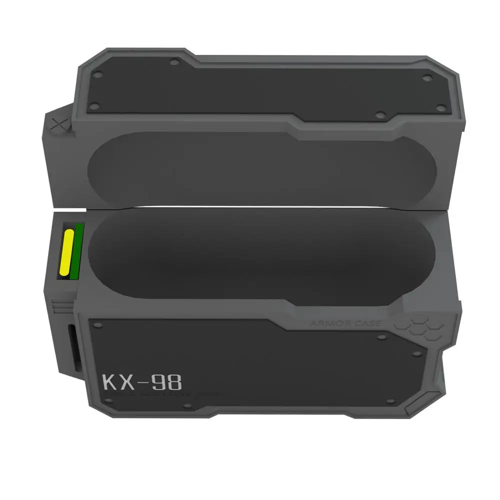 

Luminous Armor Earphone Case for AirPods Pro Heavy Duty Protective Cover Rubber Skin for Airpods 1 2 Headset Build-in LED Light