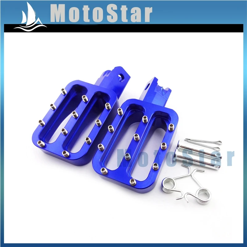 Синие Алюминиевые Подножки с ЧПУ для китайского мотоцикла 50 куб. См 70 90 110 125 140 150 160