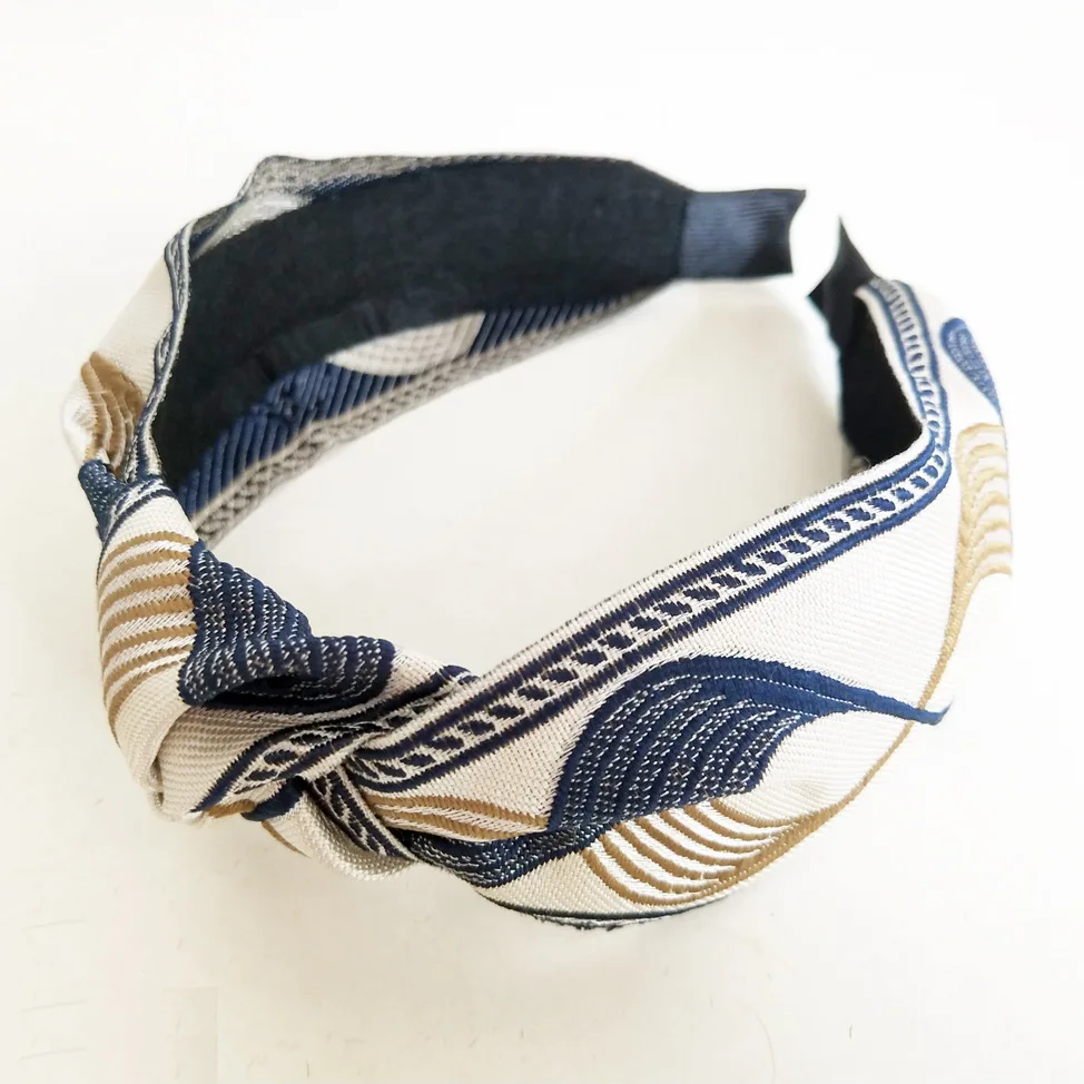 Женская повязка на голову с вышитым геометрическим узлом цвет в ассортименте| |