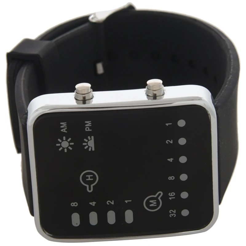 Топ унисекс силиконовые спортивные часы Красный светодиодный цифровой бинарный