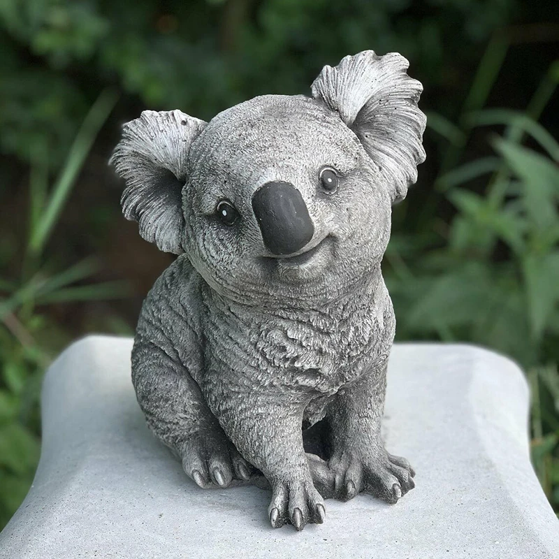 

Cute Koala Statue Garden Yard Ornament Resin Sculpture Weather Resistant Ornament L23