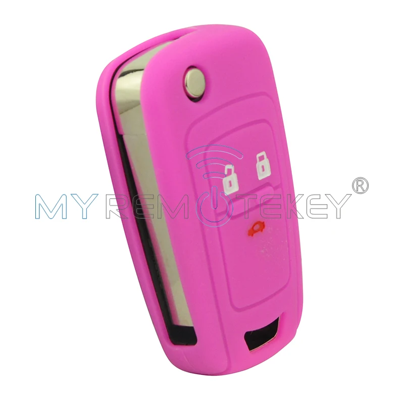 

Remtekey Car Silicone Rubber Key Case Cover Protect Skin For Chevrolet Aveo Cruze Orlando Malibu 3 Button Shell Car Styling