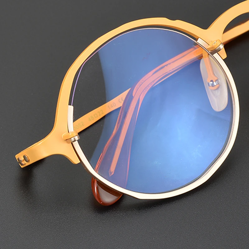 Оправа для очков в титановой оправе мужчин и женщин винтажная круглая оптическая