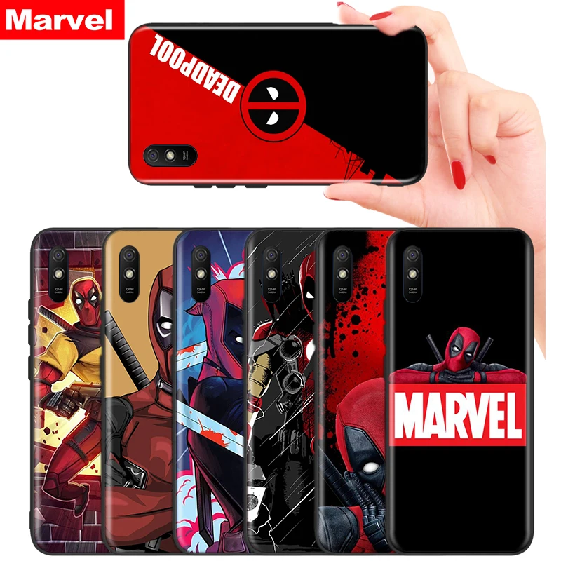 Мягкий черный чехол для телефона Marvel Дэдпул Xiaomi Redmi 9T 9I 9AT 9A 9C 9 8A 8 7A 7 6A 6 5A 5 4X PRO Prime