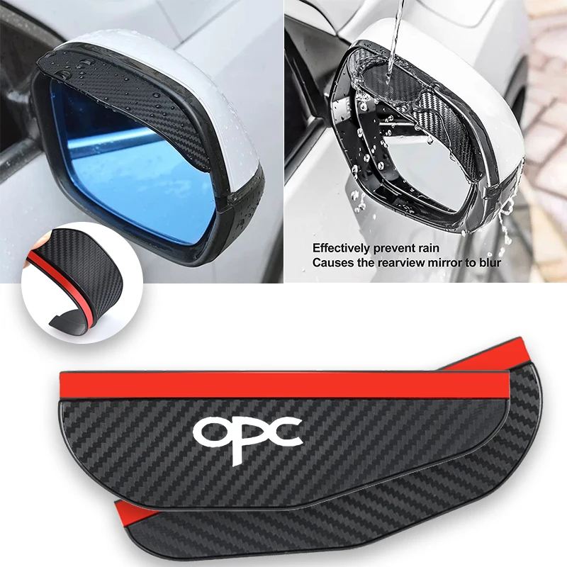 

For Opel OPC Carbon Fiber Car Rearview Mirror Rainproof Eyebrow Rain Protector Cover Accessories Автомобильный интерьер