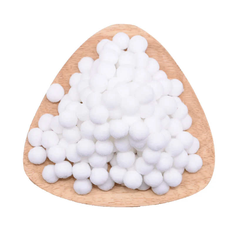 B01 white 100 шт./лот, 15 мм, мульти-использование, сделай сам, мягкие помпоны, мячики для детей, игрушки, свадебные украшения, круглые фетровые шарики, помпоны, аксессуары для шитья - Цвет: B01 white