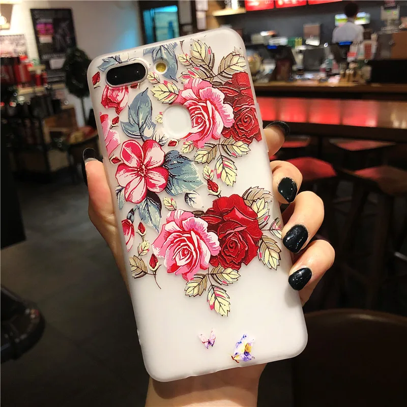 F 3D рельеф цветочный чехол для телефона для samsung GALAXY A10 A20 A30 A40 A50 A60 A70 A80 A90 м 10 20 30 40 A40S S8 S9Plus чехол Обложка для девочки - Цвет: F