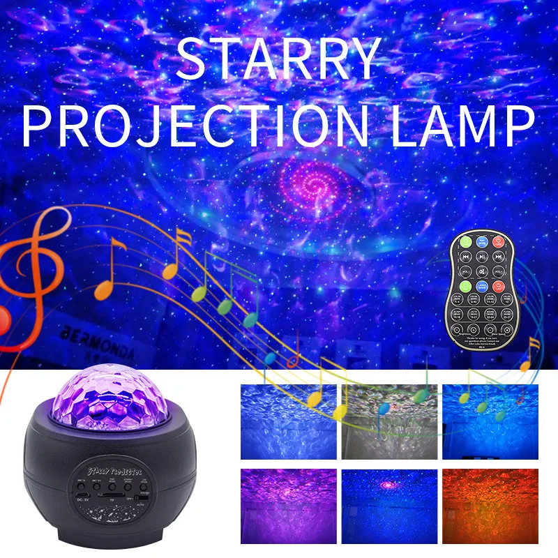 

Bluetooth LED Laser Colorful Starry Sky Ocean Projector Night Light Ocean Wave Projection Lamp Disco Effect Party Lighting Show