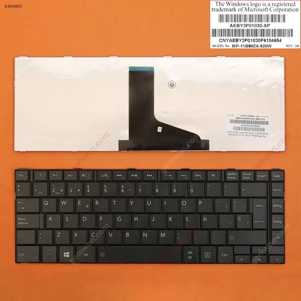 Клавиатура для ноутбука TOSHIBA C805 C840 C840D C845 C845D черная WIN8 | Компьютеры и офис