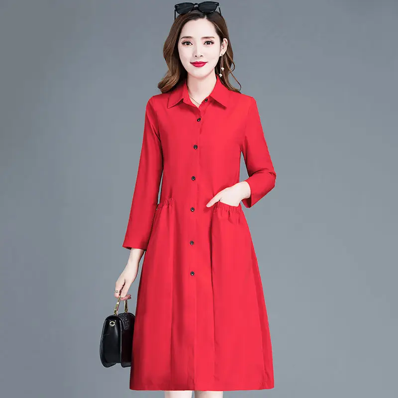 Женский Повседневный длинный тренчкот размера плюс 5XL тонкая верхняя одежда