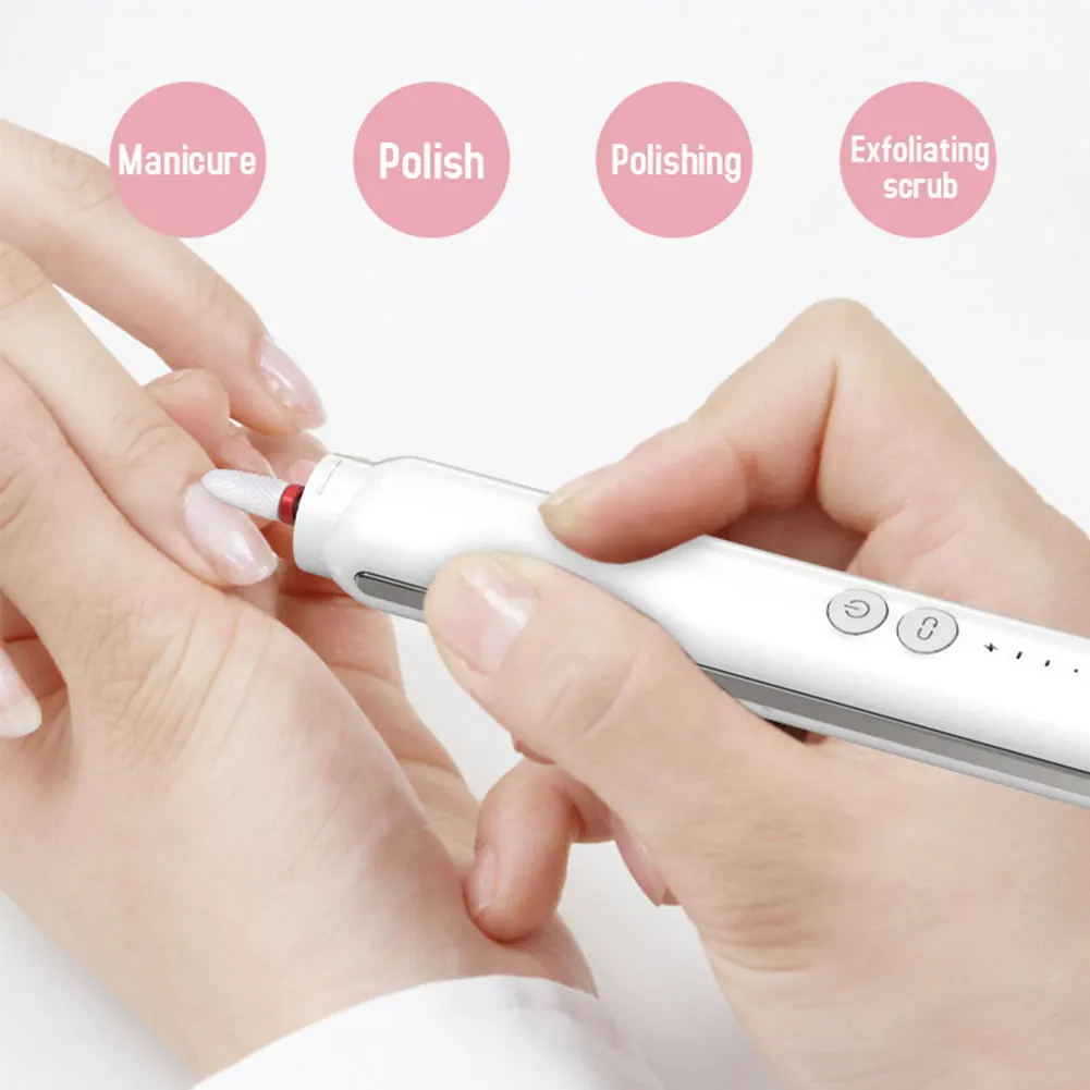 

Portable Electric Nail Drill Machine Manicure Tools Usb Grinder Machine Pedicure Drill Professional Set Nail Art Polisher Nail