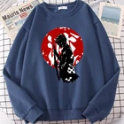 Мужские толстовки с принтом аниме, с круглым вырезом, в японском стиле, в стиле хип-хоп