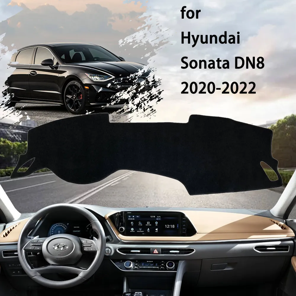 

Dashboard Cover Dashmat Pad Dash Rug Anti-slip Carpet Non-slip Mat Protection Visor for Hyundai Sonata DN8 N Line 2020 2021 2022