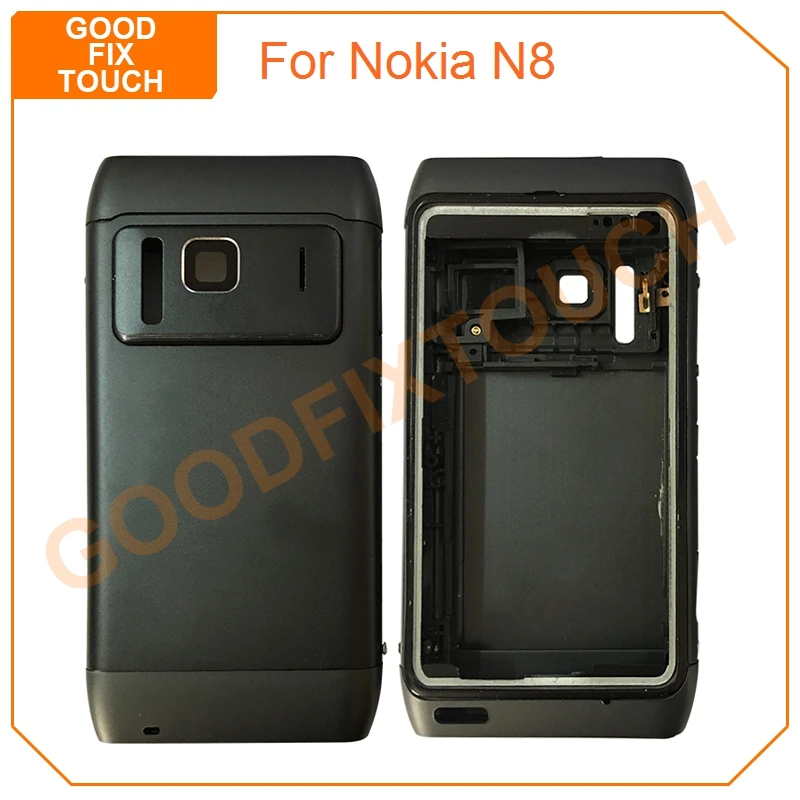 Для Nokia N8 задняя крышка батарейного отсека задняя крышка стеклянный корпус чехол с рамкой и небольшими частями запасные части
