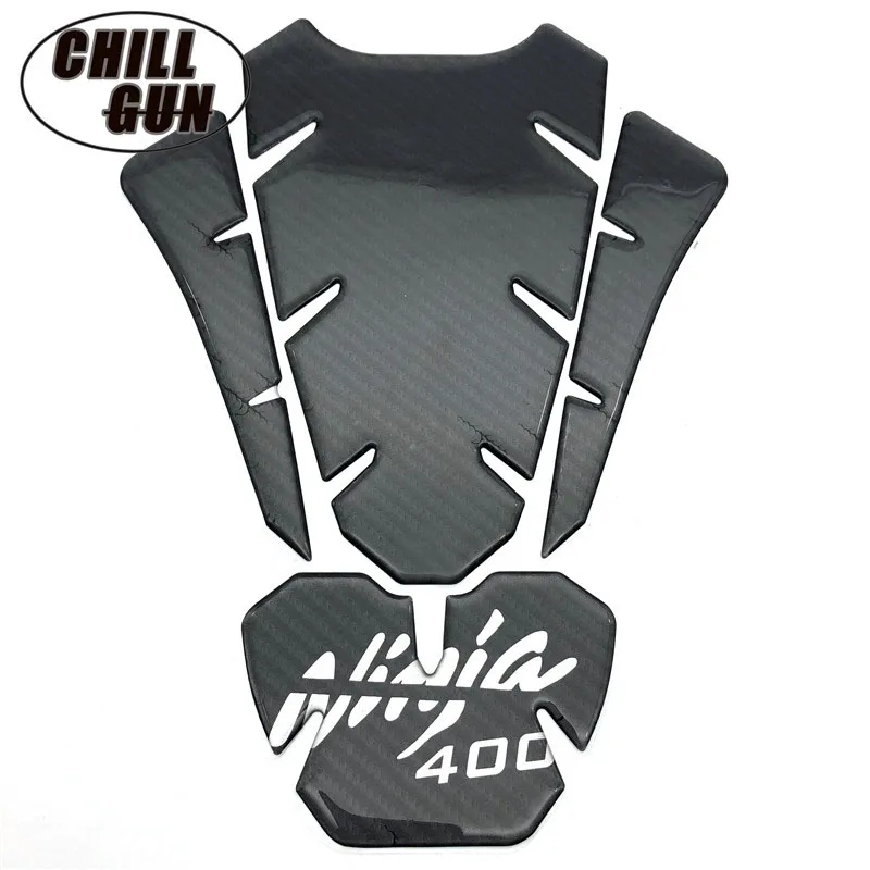 Мотоцикл 3D наклейка из углеродного волокна Логотип Танк Pad защита для Kawasaki Ninja 400