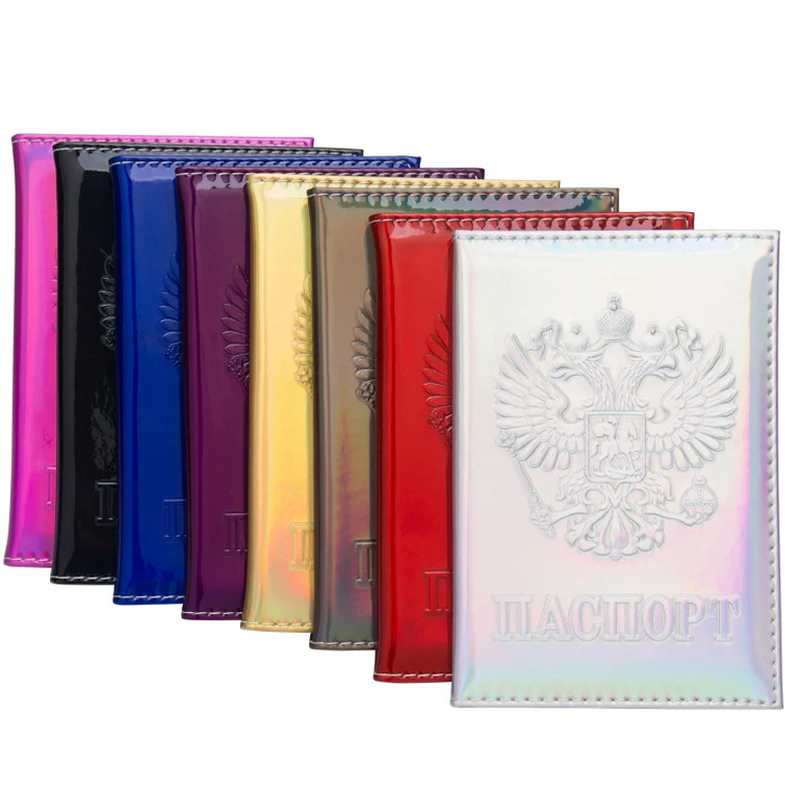 

Аксессуары для путешествий, модные лазерные обложки для паспорта России, держатель для женщин и мужчин, из искусственной кожи, для ID, банков...