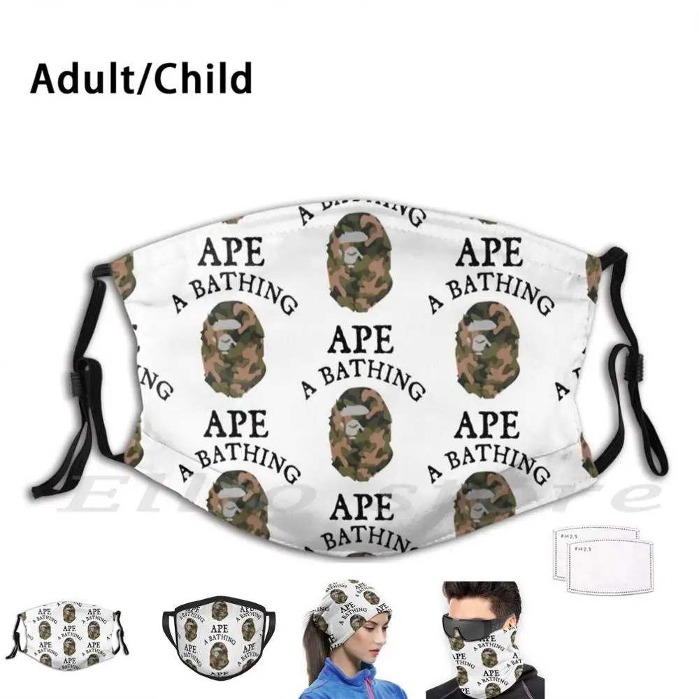 Маска многоразовая Pm2.5 с фильтром для взрослых и детей забавными мемами |