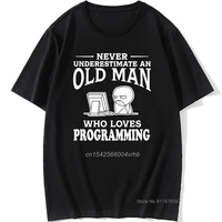 never underestimate an old man with a computer t shirt programmer developer code geek software engineer birthday gift t shirts