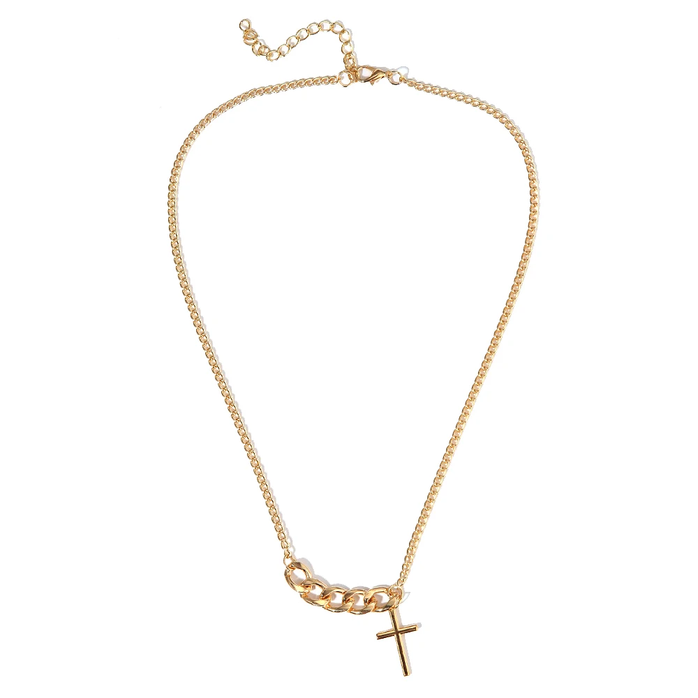 Женское колье-чокер в стиле панк с надписями разнослойное Золотое вечерние