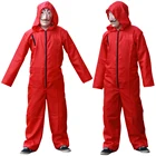 Хэллоуин фильм с цифровым адресным интерфейсом в House of Paper костюм La Casa De Papel маска для вечеринки Косплей деньги Heist костюм Уход за кожей лица Маска платье