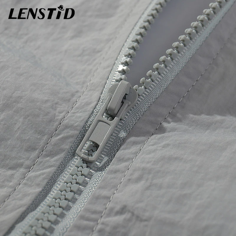 LENSTID мужские куртки в стиле хип хоп ветровка с цветными блоками Лоскутная Вышивка