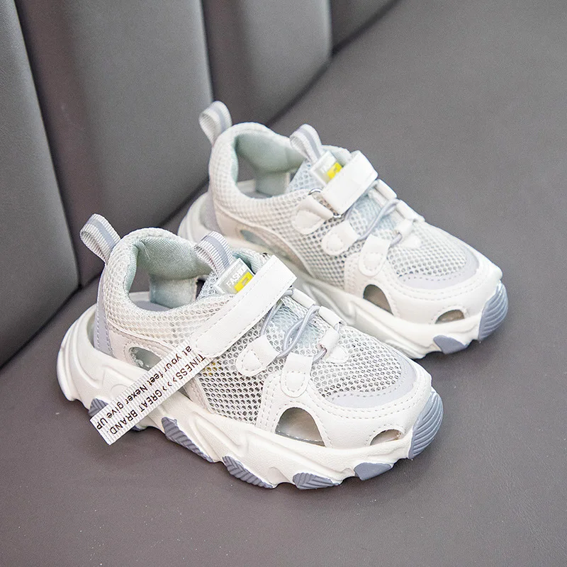 Летние сетчатые кроссовки для девочек и мальчиков модные спортивные