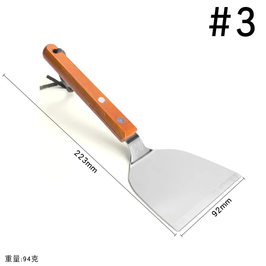 Лопатка из нержавеющей стали японская лопатка для блинов Teppanyaki жареный рис Лопата стейк гриль Лопата