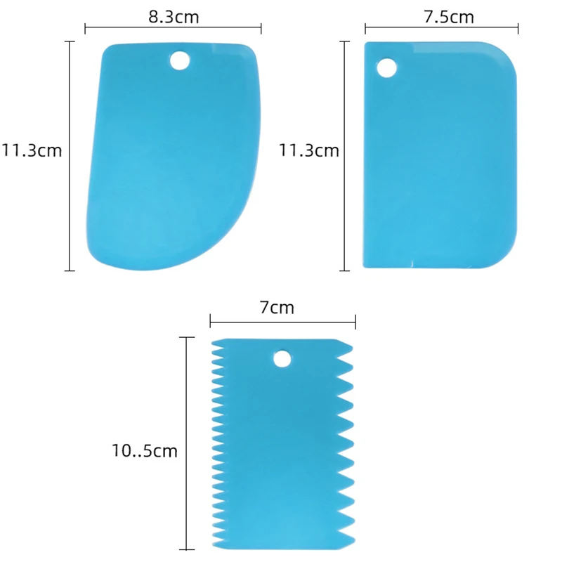 Скребок для торта 3 шт. инструмент измерения яркости скребок теста Обледенение