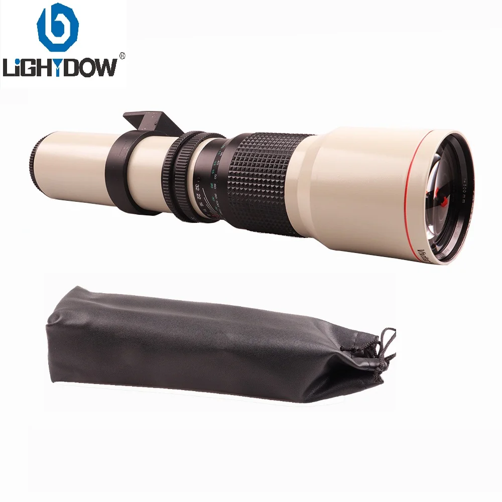 F8.0-F32 объектив Lightdow белый 500 мм ручной телефото зум-объектив + кольцо-адаптер T2 для