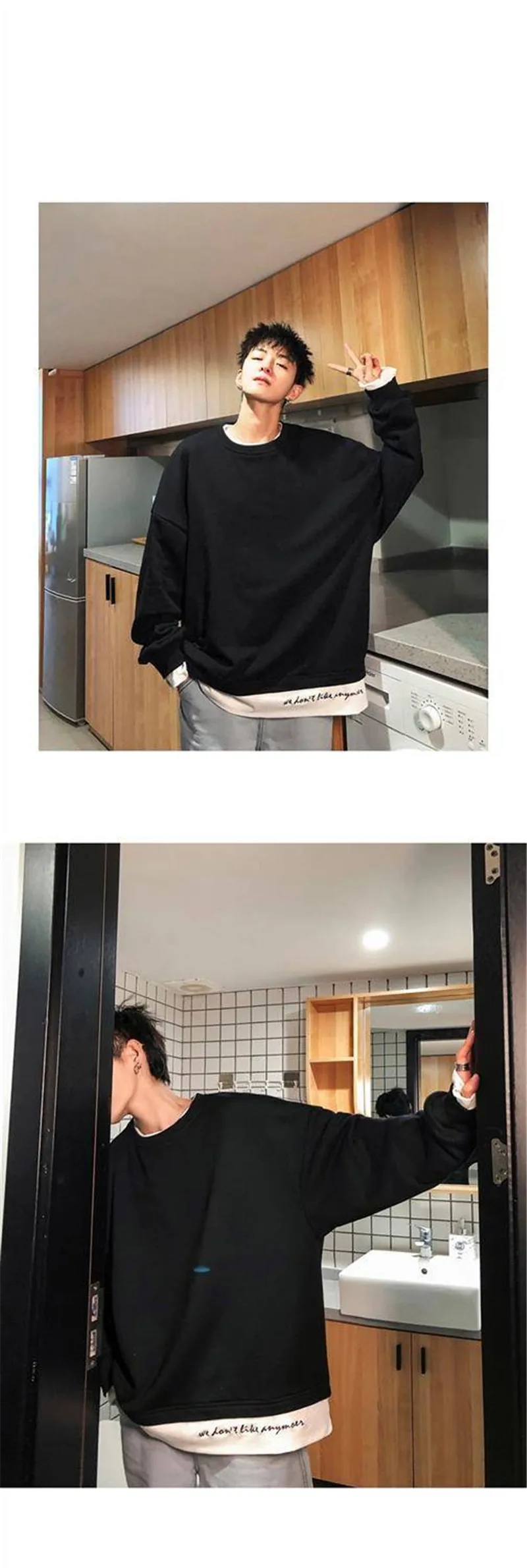 Moon Reflective Hoodies Loose Men's Sweatshirt Orange Autumn Winter Sweatshirts Men Streetwear Cool Japan Hoodies Funny Male