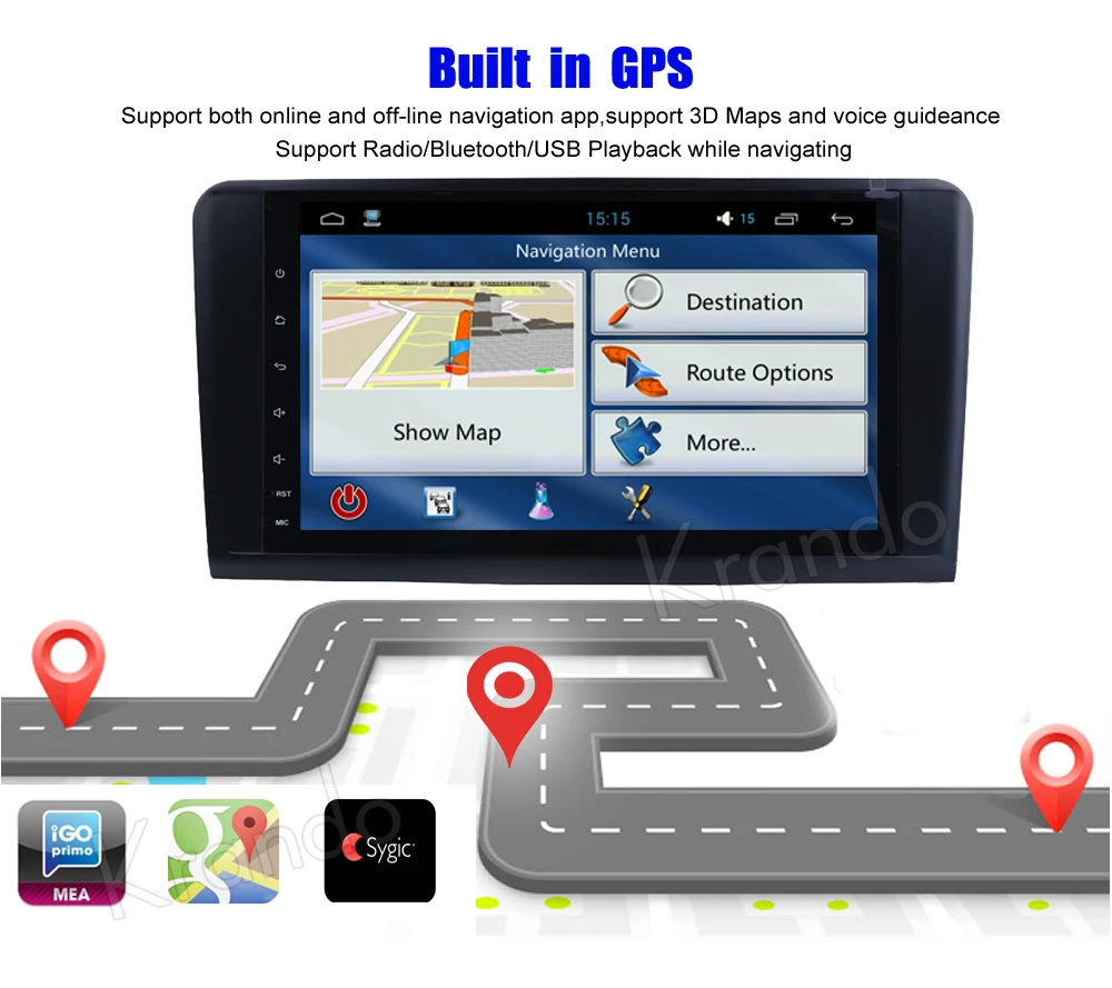 Автомагнитола Krando 9 дюймов (без dvd) Android 10 0 gps-навигация для benz GL X164 ML W164 ML300 ML320 ML350