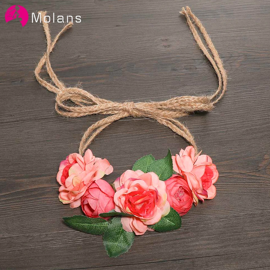 Элегантный Цветочный Пояс MOLANS для невесты стимуляция пиона платье в виде листьев