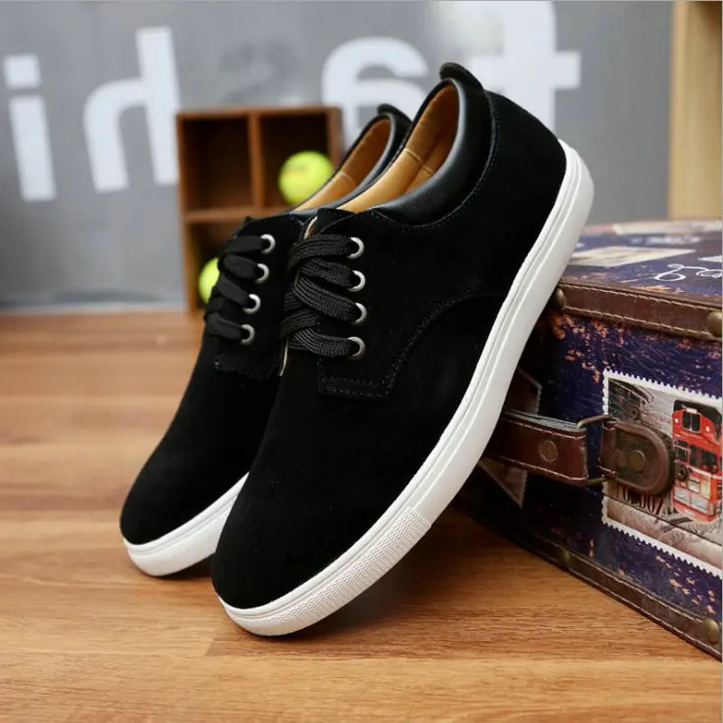 Brand Men Shoes Casual Suede Leather Fashion Black Blue Brown Flat for BIG SIZE 49 Drop Shipping A56-97 | Обувь