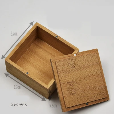 Bamboo Изысканный бамбуковый офисный ящик для хранения с крышкой, ручка для ключей, макияж, косметическая губная помада, ящик рабочий стол, предметы, Органайзер - Цвет: Bamboo