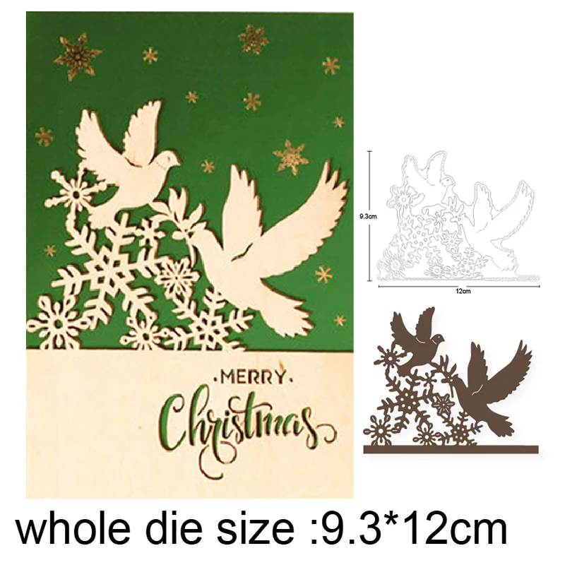 

Christmas Snowflake Couple Bird Metal Cutting Dies Stencils Dies For DIY Scrapbook Paper Card Decor Craft Dies Embossing Die Cut