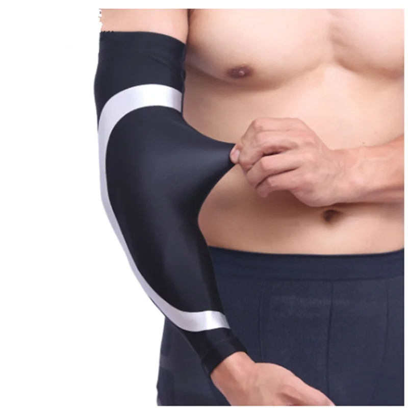 

CHAOBA 1PCS Sports Long Arm Sleeve Warmers Basketball Shooting Elbow Pads Protector Stretch Padded Support Guard Pad