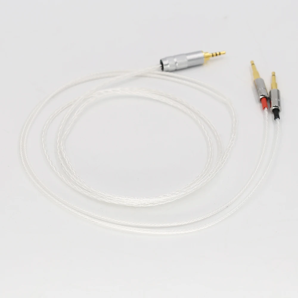 Аудиокабель Hi-Fi 2 5 мм с позолоченным разъемом 8-жильный посеребренный кабель для