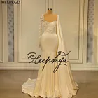 Женское вечернее платье с юбкой-годе, белое длинное платье-накидка с рукавами с бусинами и открытой спиной, потрясающее свадебное платье для выпускного вечера, индивидуальный пошив