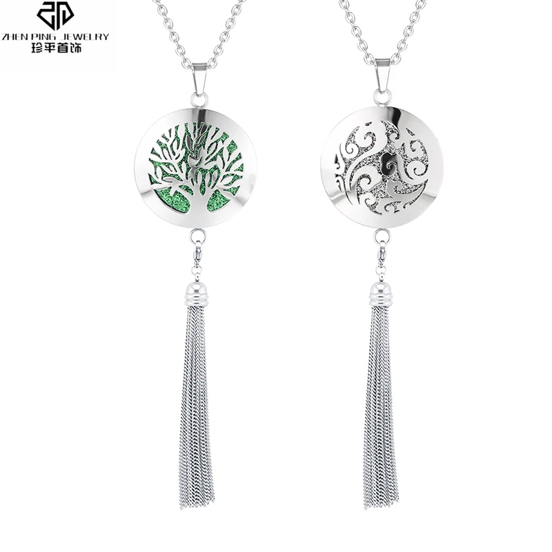 Ожерелье с бахромой из нержавеющей стали эфирное масло диффузный медальон