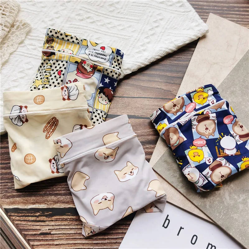 

Женское хлопковое нижнее белье, модные удобные трусы из вискозы, бесшовные трусики с принтом и средней талией, красивые трусики для девочек,...