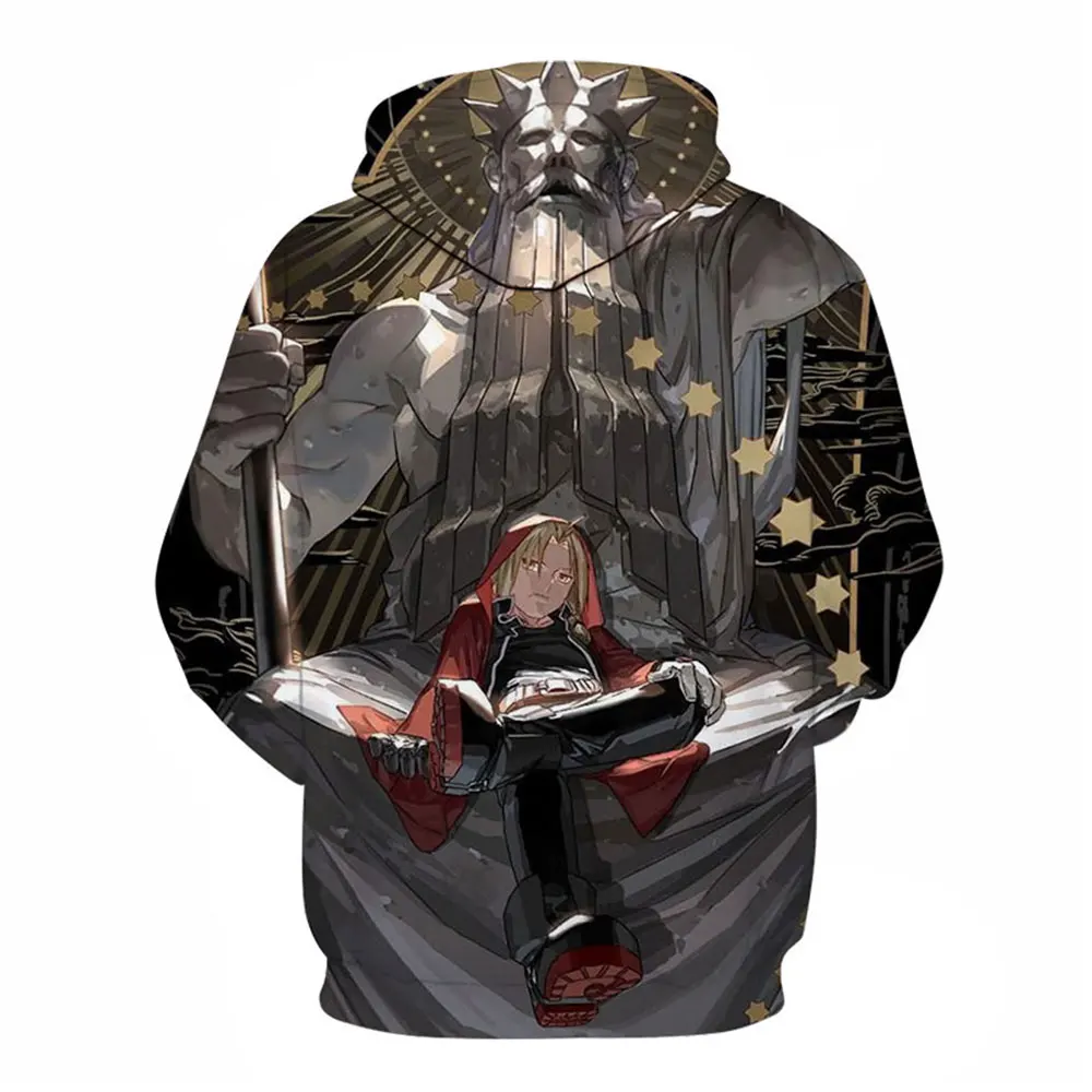 Новинка Харадзюку цельнометаллический альхимик мужские и женские толстовки