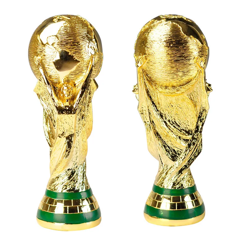 

2022 European Golden Resin World Football Trophy Champion Souvenir Mascot Family Decoration Football Fan Gift Office Decoration