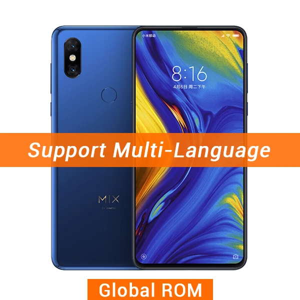 Xiaomi mi x 3 8 ГБ ОЗУ 128 Гб ПЗУ мобильный телефон Snapdragon 845 Восьмиядерный 24 МП фронтальная камера 6,3" 19,5: 9 полный экран - Цвет: Global ROM Blue