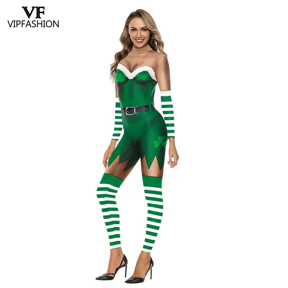 VIP модные Ирландия Святого Патрика Paddys День Костюм эльфийский наряд костюм