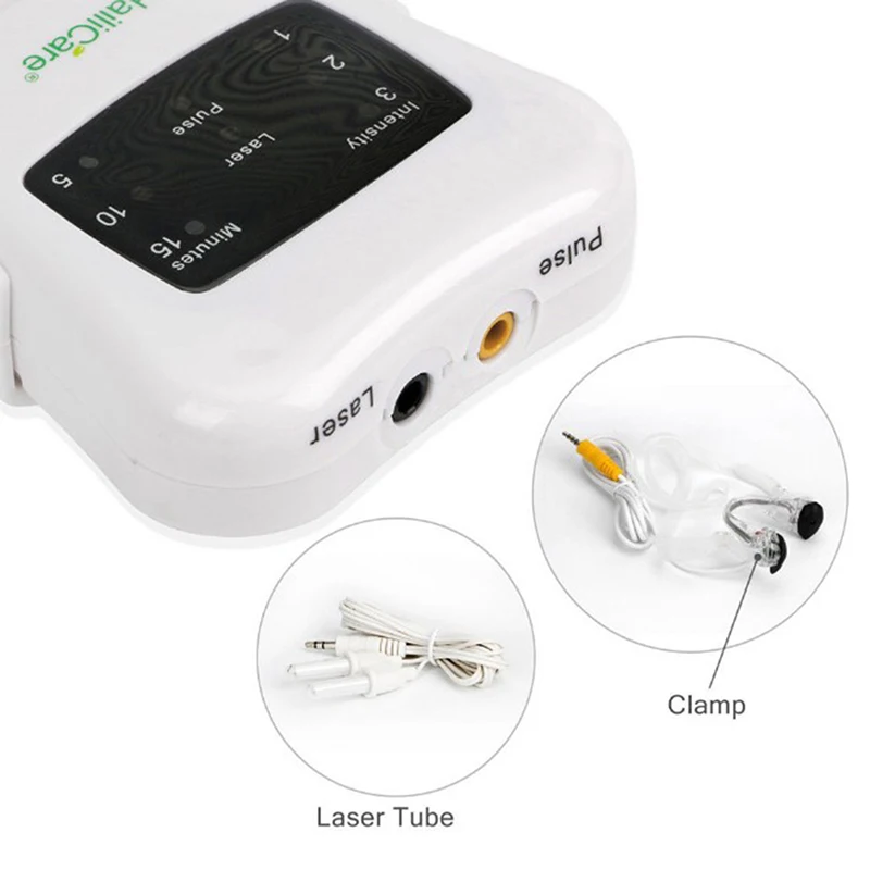 

Allergic Rhinitis Laser Treatment Machine Nose Low-frequency Clip Laser Probe Therapy Machine Set Battery Not Included