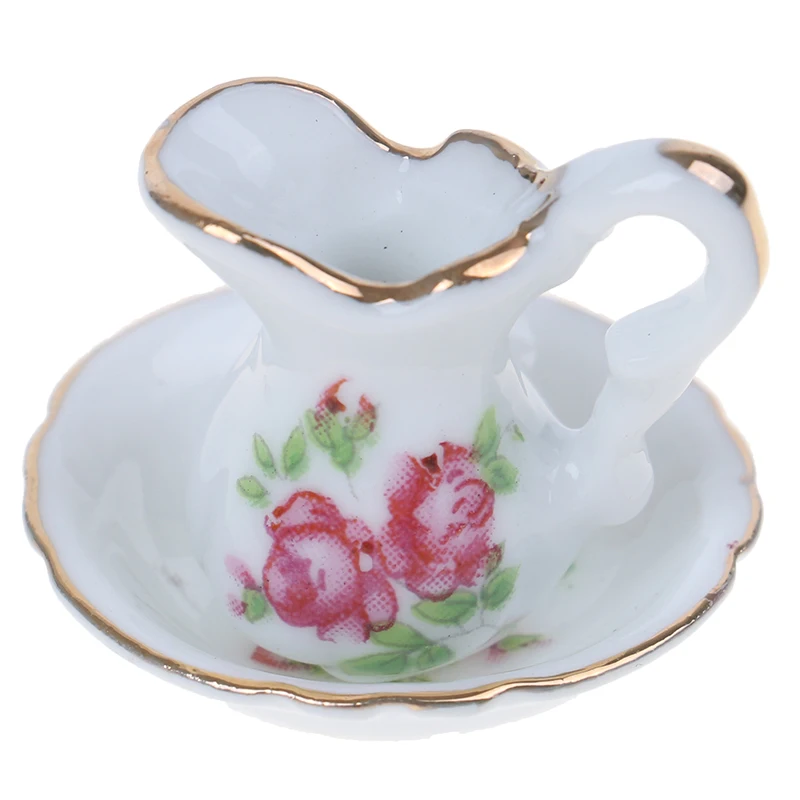 

Миниатюры «сделай сам» для кукольных домиков, миниатюрная мебель для кукольного домика, семейная керамическая чаша, чайник, раковина, игруш...